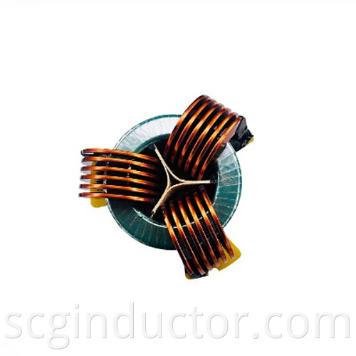 Three-phase common mode vertical winding inductors